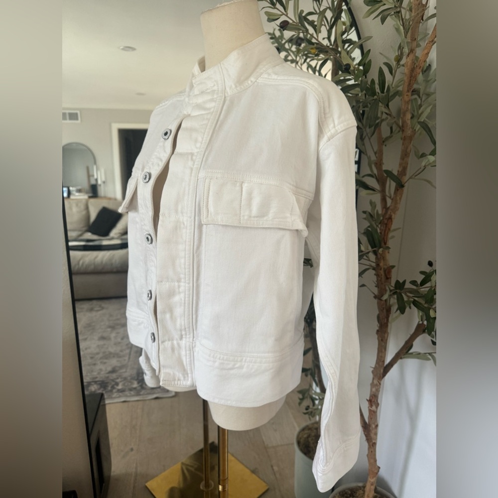 NWT | Favorite Daughter | The Nikki Denim Jacket in White | Sz XS - Picture 8 of 13